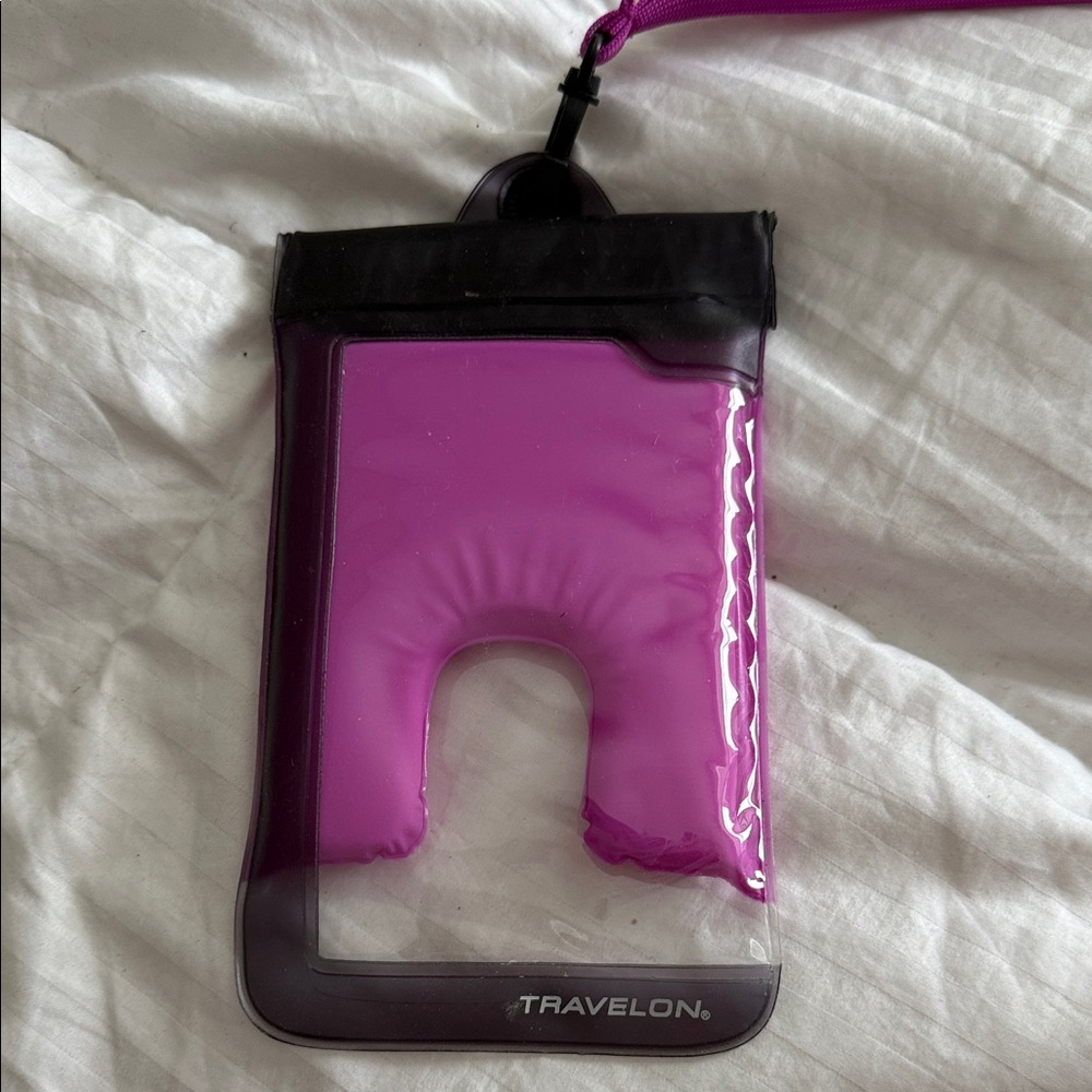 Travelon Black and Pink Waterproof Pouch